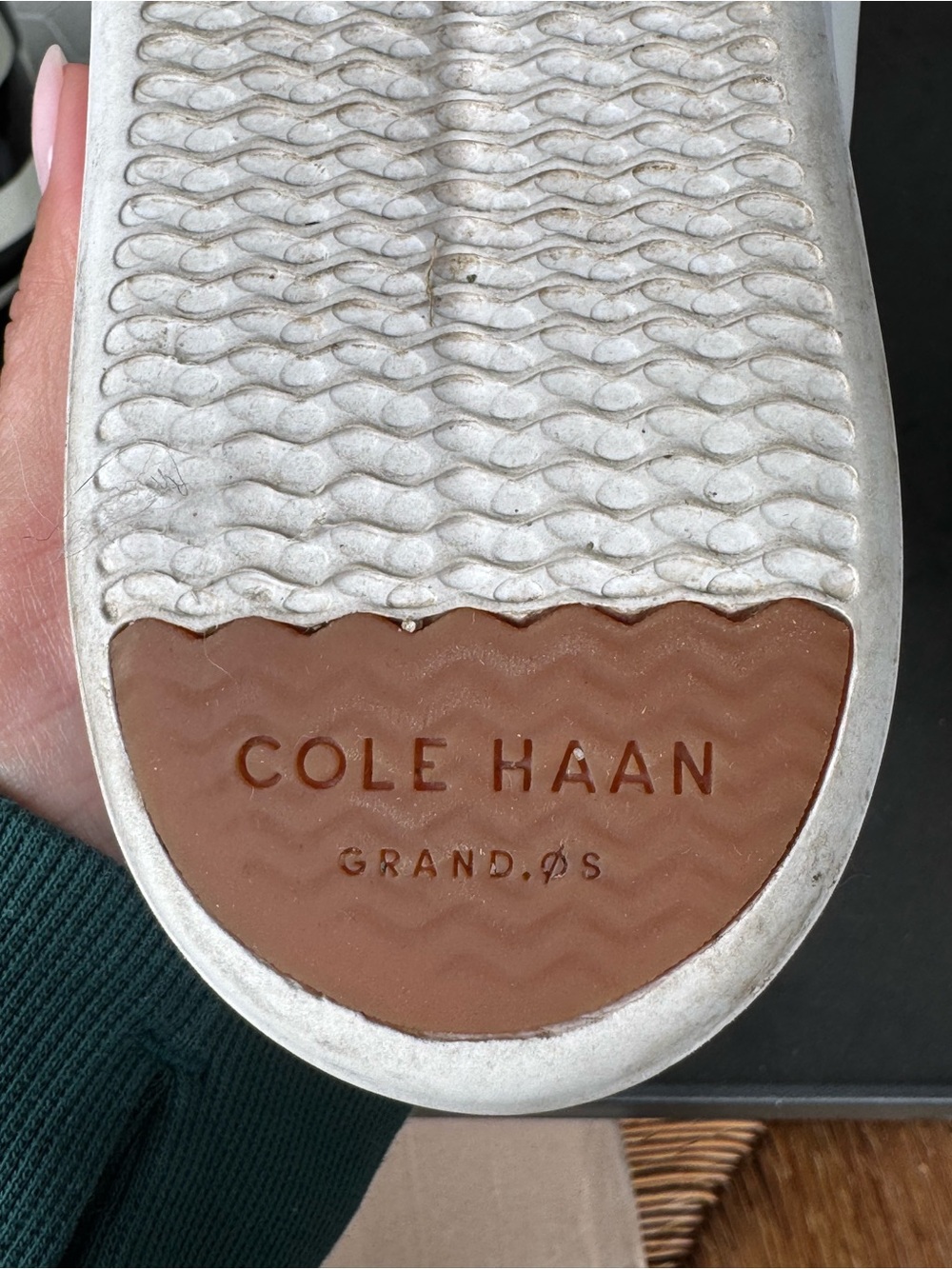 Cole Haan White Leather Lace-Up Sneakers - Picture 5 of 6